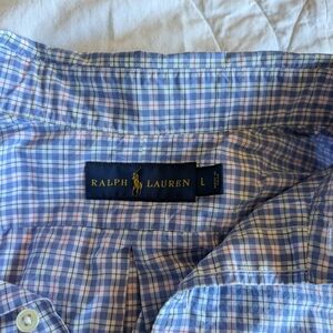 Ralph Lauren Men's Blue Checkered Shirt